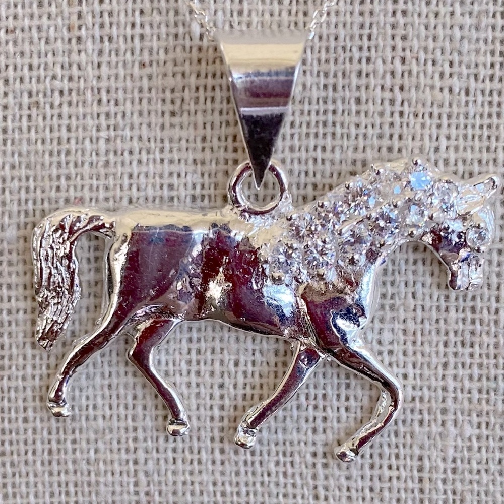 ⚡️Mega Sale⚡️ Gorgeous Silver925 full body horse pendant with chain